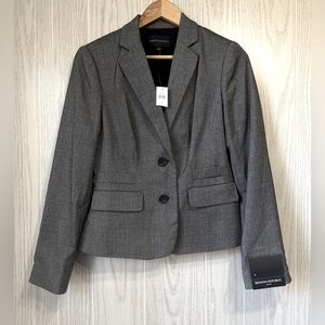 Banana Republic Women's Gray Herringbone Blazer Jacket Size 2